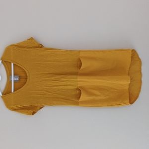 Anthropologie Yellow Shirt Dress